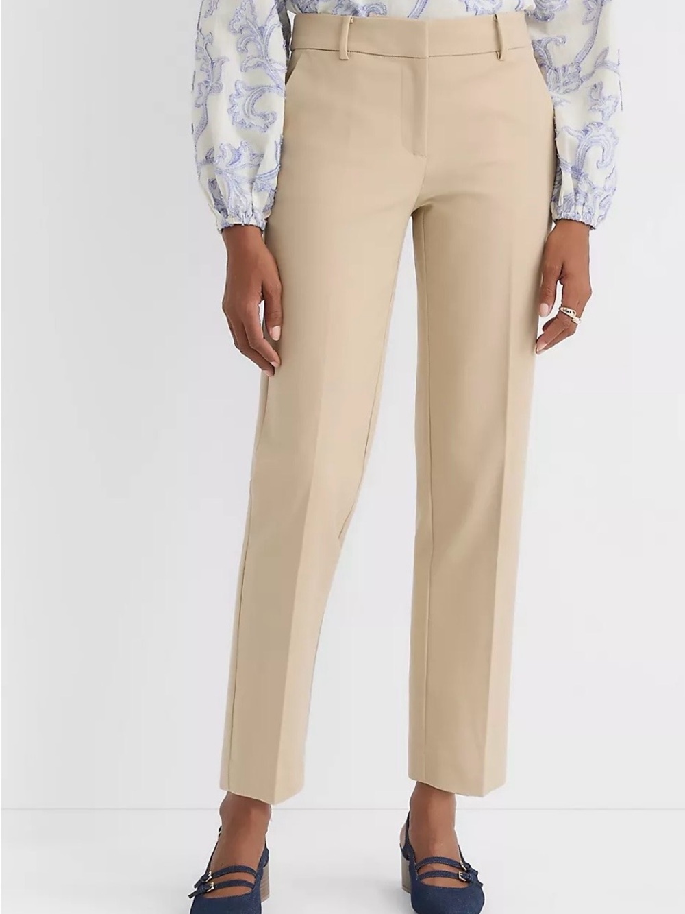 Ann Taylor LOFT Curvy Riviera Slim Tailored Straight-Leg Pants - size 14